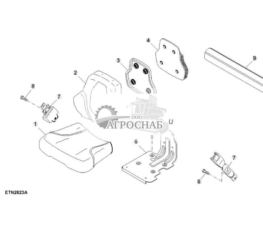 Сиденье в сборе, стажера 